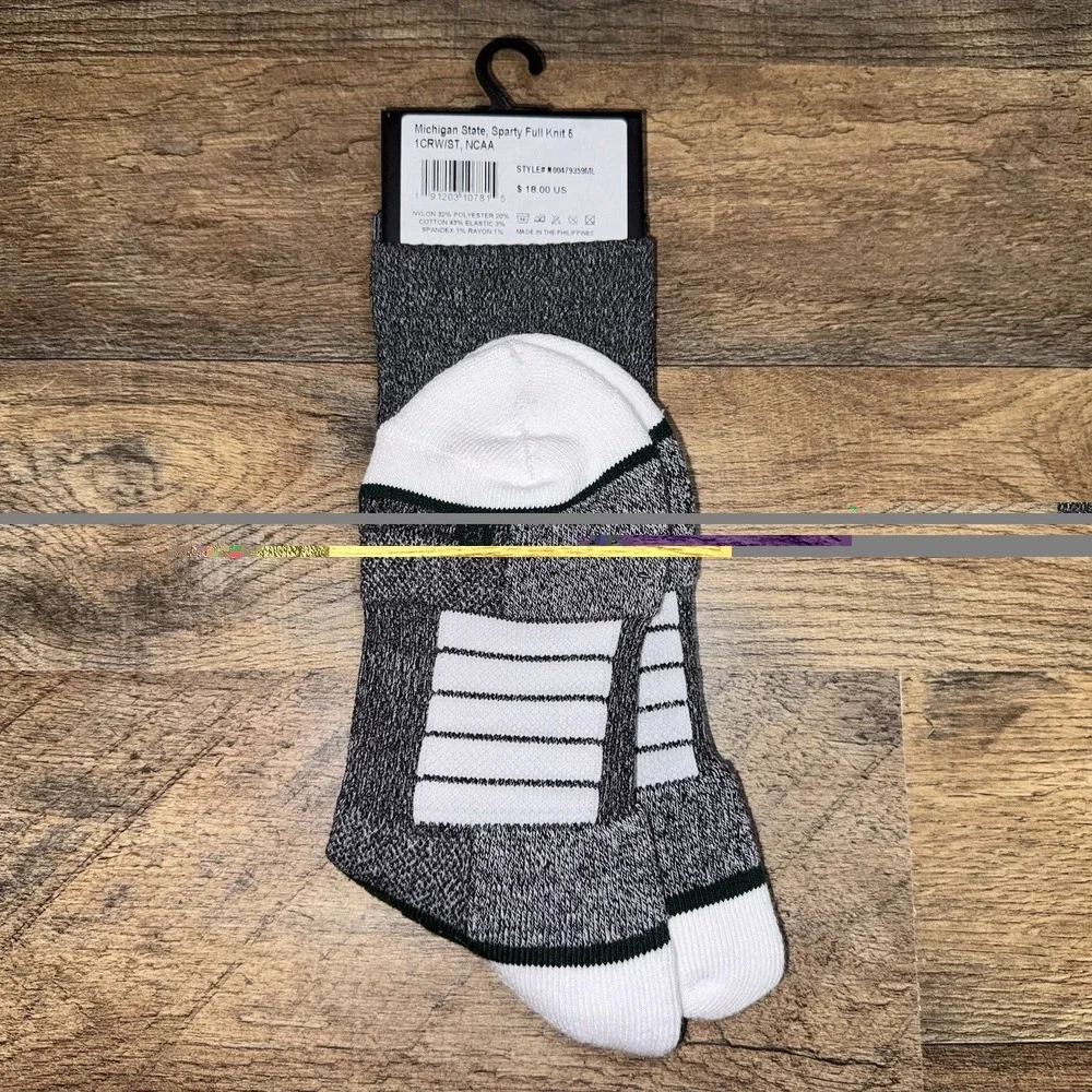 Michigan State Socks, MSU, Strideline, M/L